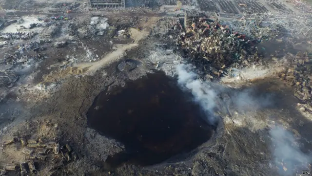 تیانجن میں پہلا دھماکہ تین ٹن ٹی این ٹی کی قوت تھا جبکہ 30 سیکنڈ بعد دوسرا دھماکہ ہوا جو کہ 21 ٹن کے برابر تھا