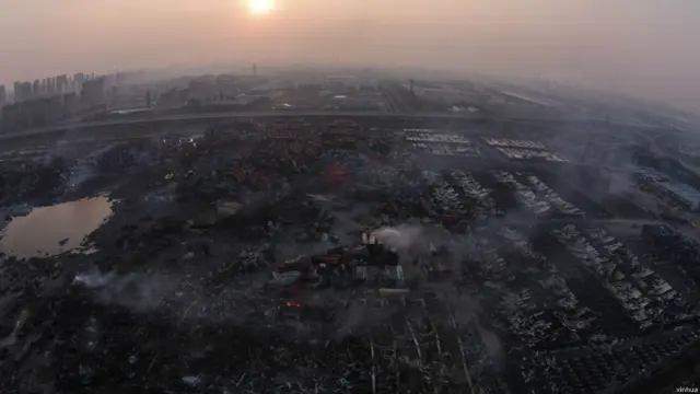 天津港大爆炸現場（資料照片）