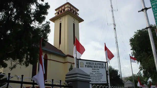Gereja Katolik di pusat kota Banda Aceh, Provinsi NAD.