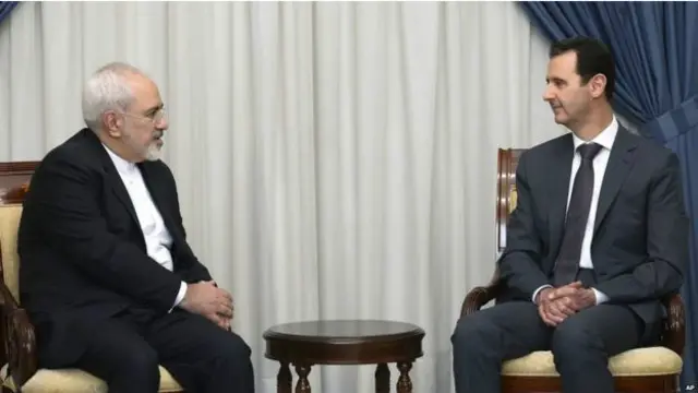 İran Dışişleri Bakanı Muhammed Cevad Zarif ve Suriye Devlet Başkanı Beşar Esad 