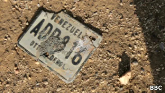 Vieja placa de coche de Venezuela