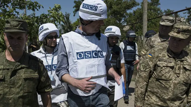 Наблюдатели ОБСЕ на востоке Украины