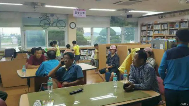 Эвакуация людей в Южной Корее