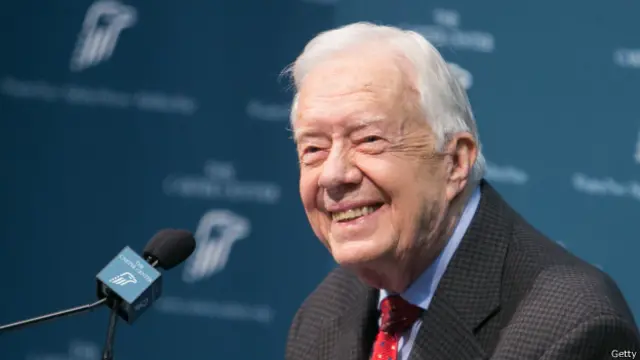 jimmy Carter durante la conferencia de prensa este jueves