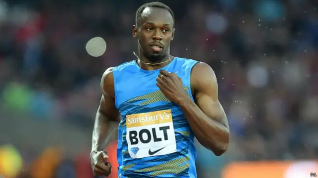 牙买加百米飞人尤塞恩·博尔特（Usain Bolt）