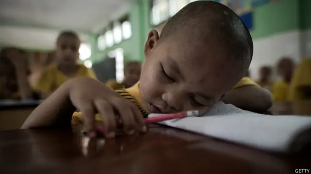 Школьники на занятиях