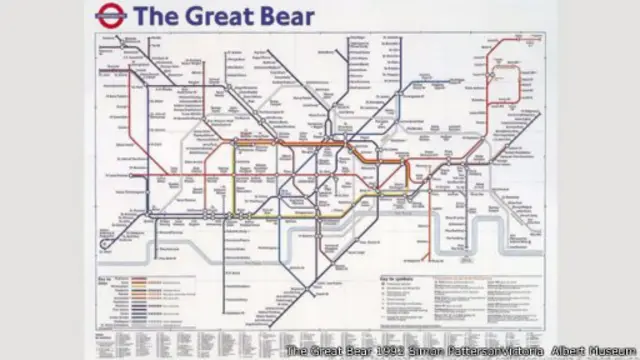 هذه الصورة تظهر الخريطة الشهيرة ما عدا أسماء المحطات التي استبدلت بأسماء مشاهير