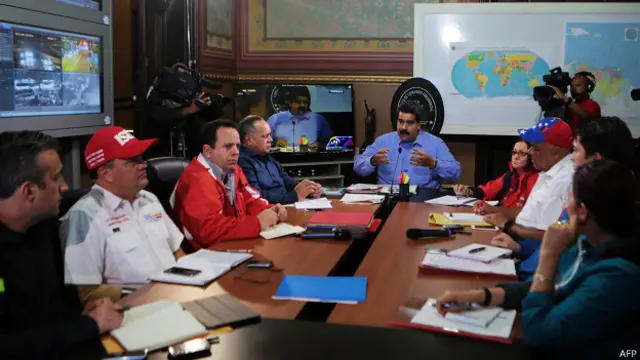 Reunión en el palacio presidencial de Miraflores