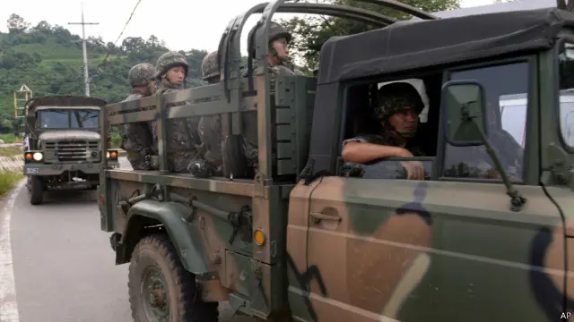 韩国部队已进入最高警戒状态。