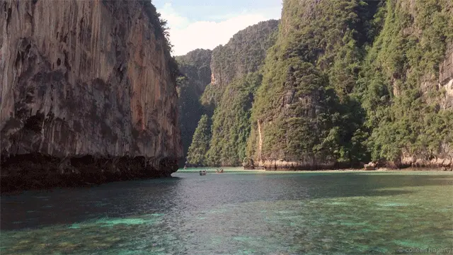 Các vách đá vôi lơ lửng trên đầu (Ảnh: Colleen Hagerty)