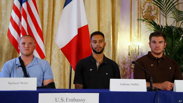 從荷蘭駛往法國巴黎的高速列車2015年8月21日遭到槍手襲擊，兩名美國士兵英勇將槍手制服。