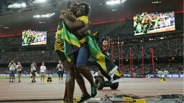 Usain Bolt dan ibunya