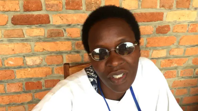 Domithille Kankisha, umukozi mu kingo nderabuzima. umwe mu bagira inama ababyeyi 