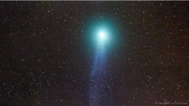 Komet Lovejoy dilihat dari Kerala, India.