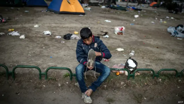 نوجوان پناهجو در بلگراد پایتخت صربستان