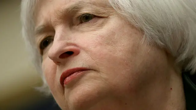 अमरीकी फ़ेडरल रिजर्व की अध्यक्ष ज़ेनेट येलेन.
