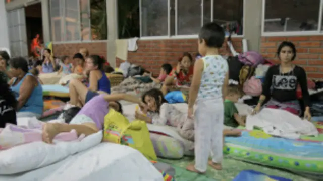 Albergue para desplazados colombianos en Cúcuta