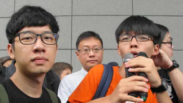 Nathan Law (kiri) dan Joshua Wong (kanan) berperan dalam aksi mahasiswa dan pelajar di Hong Kong 2014 lalu.