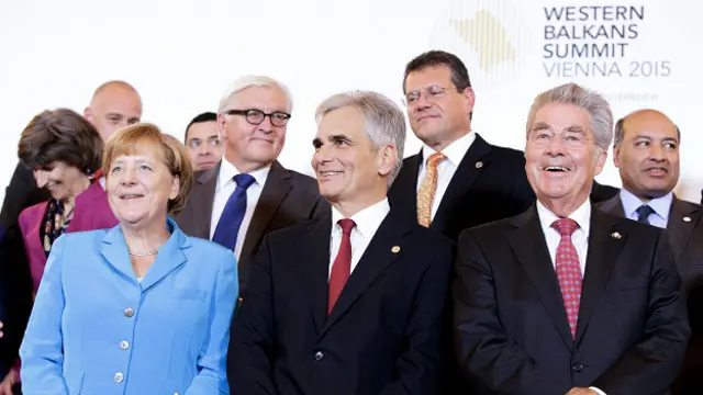 Thủ tướng Đức Angela Merkel trong cuộc họp thượng đỉnh về nhập cư ở Áo