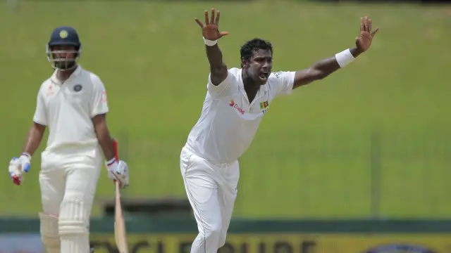 کپتان اینجلو میتھیوز نے وراٹ کوہلی کا وکٹ لیا