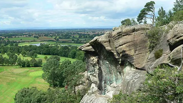 浪漫派的什羅普郡的豪科斯通公園