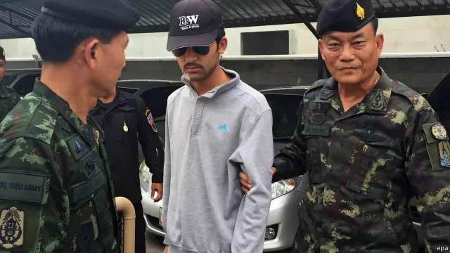 ဘန်ကောက်မြို့ အရှေ့ဘက်၊ ကမ္ဘောဒီးယား နယ်စပ်အနီးက စာကယောက် ပြည်နယ်ထဲမှာ ဖမ်းဆီးခဲ့။