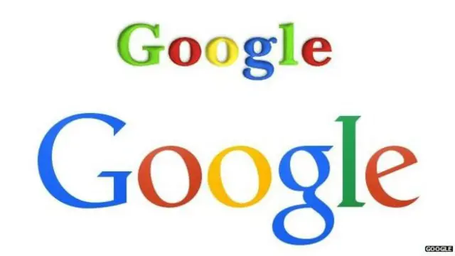 لوگوی اولیه گوگل در سال ۱۹۹۸ چندین بار تغییر شکل داد تا اینکه در سال ۲۰۱۳ دو بعدی شد