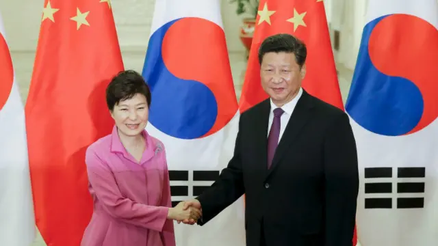 韓國總統朴槿惠與中國國家主席習近平（02/09/2015）