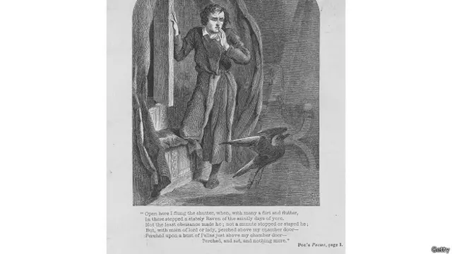 Иллюстрация к стихотворению По "Ворон"