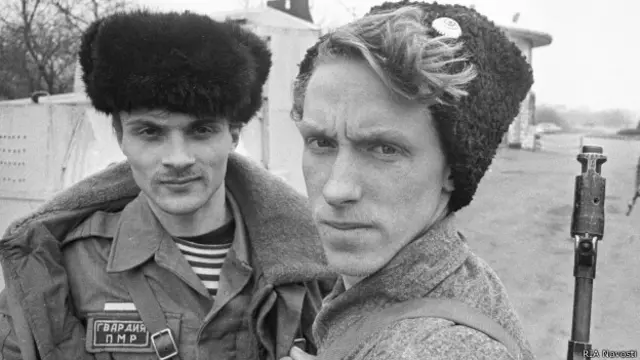 Приднестровские ополченцы в Дубоссарах (1992 год)