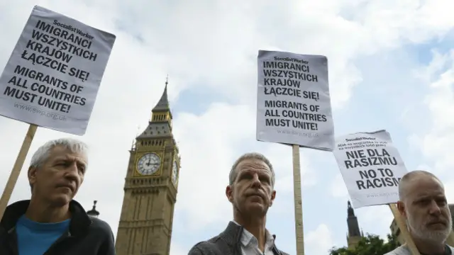 Демонстрация польских рабочих в Лондоне
