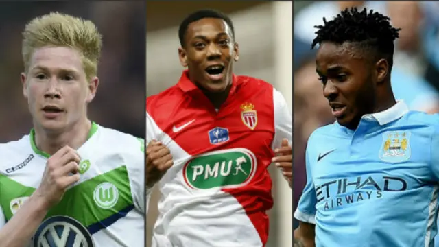 Klub-klub Liga Primer menghabiskan lebih dari £1 miliar untuk belanja pemain musim ini, termasuk pembelian Kevin De Bruyne (kiri), Anthony Martial (tengah), dan Raheem Sterling (kanan).