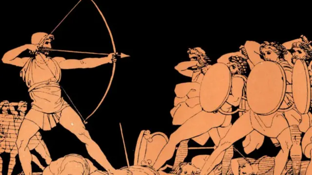 Una escena en la antigua Grecia