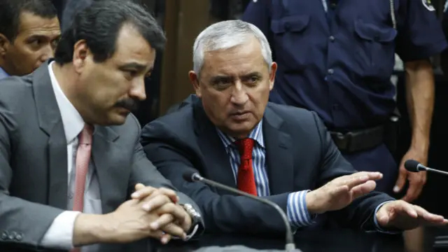 Pérez Molina se presentó este jueves ante los tribunales.