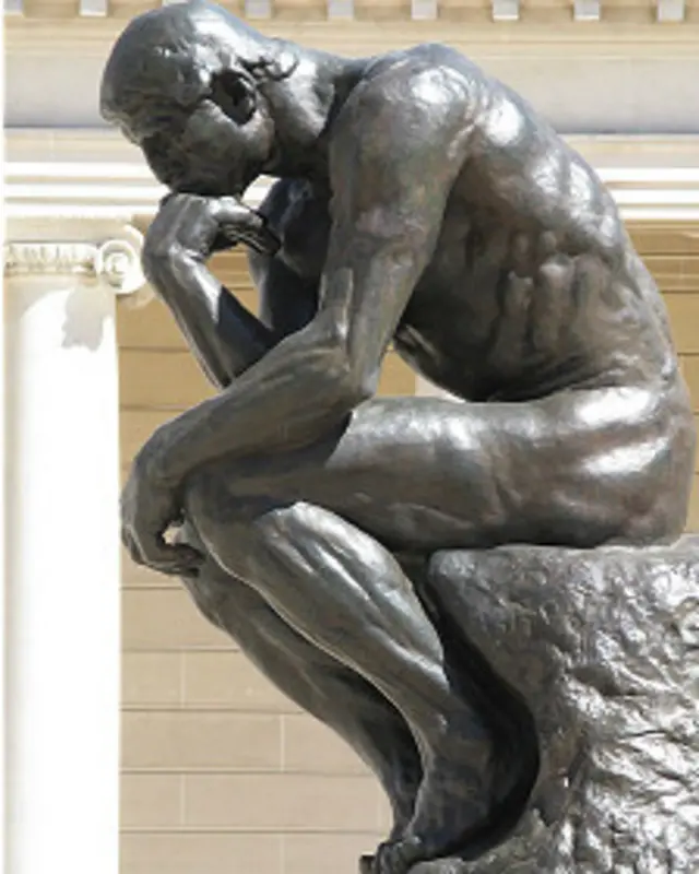 مجسّمۀ «متفکّر»، اثر «اوگوست رودَن» (Auguste Rodin) مجسّمه ساز فرانسوی (1917-1840)