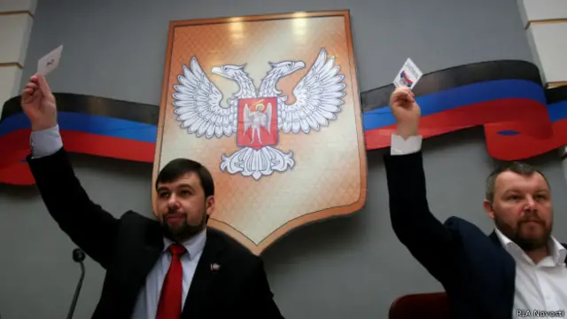 Денис Пушилин (слева) и Андрей Пургин