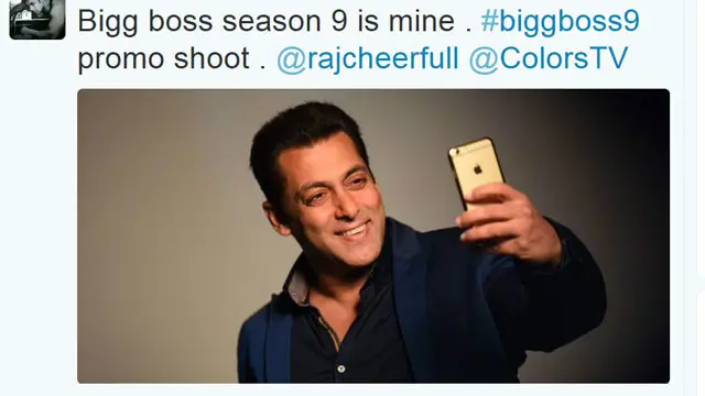 سلمان خان نے بگ باس نائن کے لیے ٹویٹ کرکے اپنی واپسی کا اعلان کیا ہے