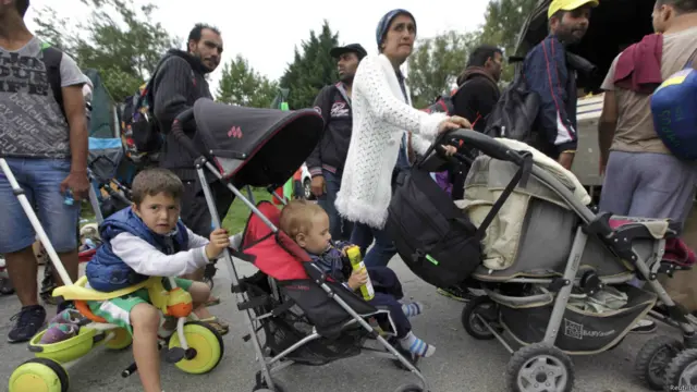 抵达奥地利的难民