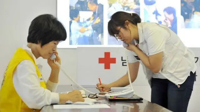 Cənubi Koreyadakı Qırmızı Xaç əməkdaşları mümkün görüş üçün müraciətləri qəbul edir