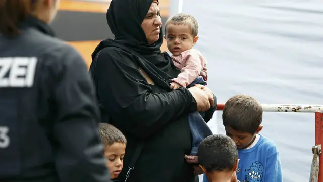 Мигранты на вокзале в Мюнхене