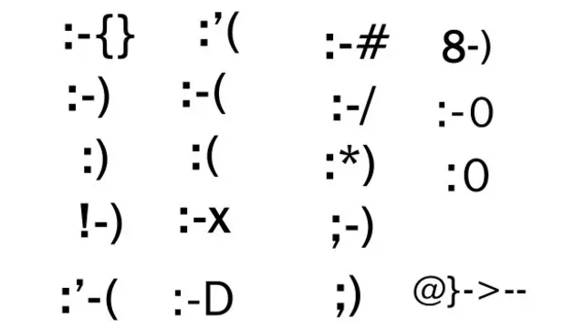 Símbolos creados con signos de puntuación