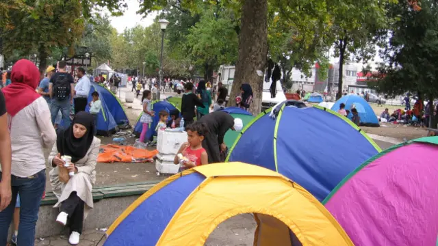 बेलग्रेड में प्रवासी.