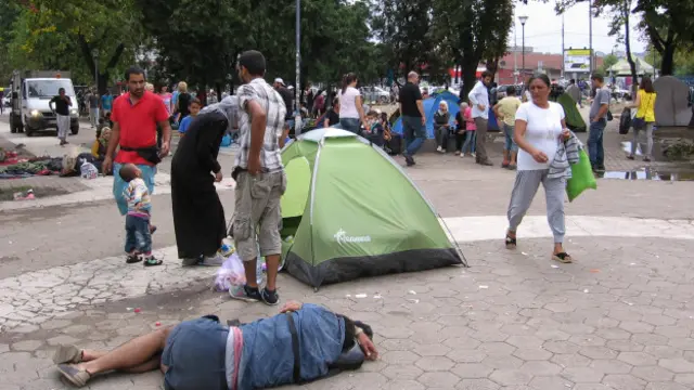 Мігранти в Белграді