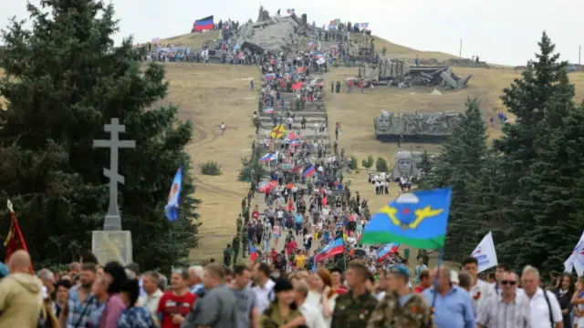 Представники "ДНР" на Савур-Могилі