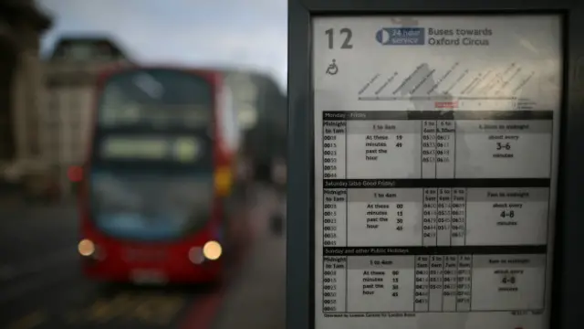 Автобусная остановка в Лондоне