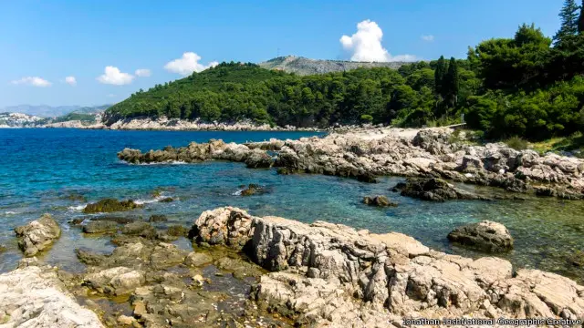 Pulau Lokrum yang mungil terletak sekitar 600 selatan Dubrovnik, dipagari pantai berbatu berkilometer dan diselimuti oleh flora Mediterania yang begitu tebal dan tak terhitung. Pulau ini terkenal dengan berbagai situs: biara Benediktindari tahun 1023; Fort Royal Castle, benteng yang dibangun Prancis yang bisa dimasuki dan pantai kaum naturis -kaum tanpa busana-nya. Daya tarik yang paling menonjol, bagaimanapun, adalah Taman Botani Lokrum. Didirikan pada tahun 1959, di taman ini terdapat berbagai spesies tanaman Mediterania - di antaranya salam, oak, pinus dan cemara - serta berbagai variasi tanaman tropis dan subtropis dari daerah seperti Australia dan Amerika Selatan. Tradisi berkebun tanggal bisa ditarik ke belakang ke abad ke-11, ketika kaum Benediktin membudidayakan tanaman eksotis di pulau itu. Hari ini, cagar alam itu memiliki sejumlah varietas asing, termasuk agave, kaktus, magnolia dan pohon-pohon palem. 