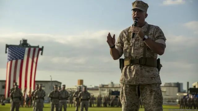 美国海军陆战队司令约翰·威斯勒将军说，在南太平洋部署一支随时可以参战的两栖部队，加上在日本部署的面对东海的海军陆战队，就能在亚太地区进行多个为期90天的巡逻行动。（资料图片）