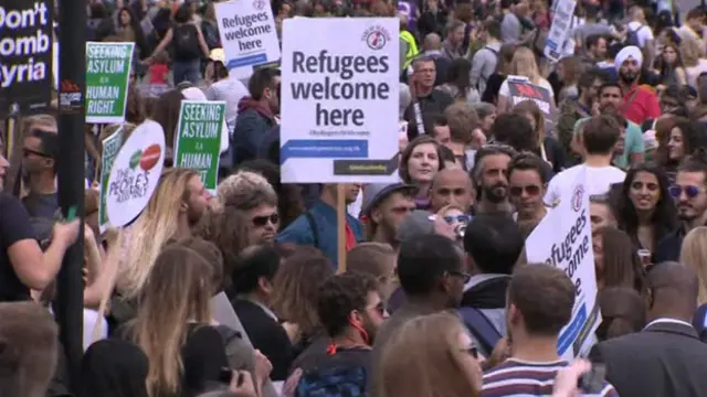 Refugiados, migrantes