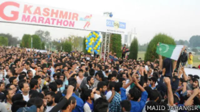 कश्मीर मैराथन हंगामा