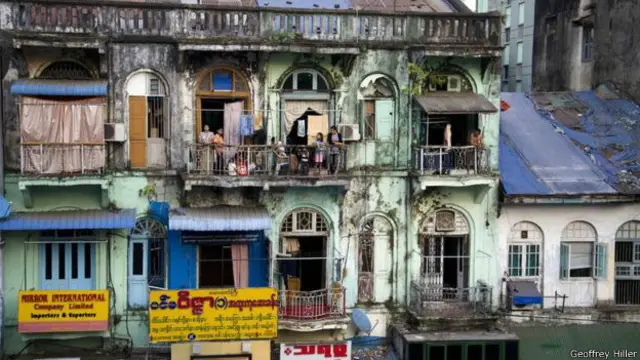 د رنګون پخواني ښار انځور، چې ۲۰۱۲ کال کې اخیستل شوی